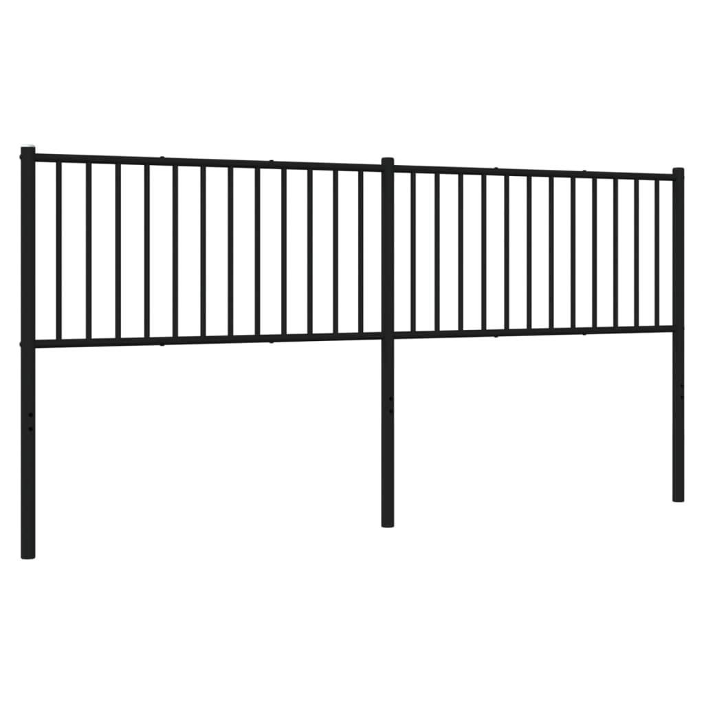 vidaXL Cabeceira de cama 193 cm metal preto