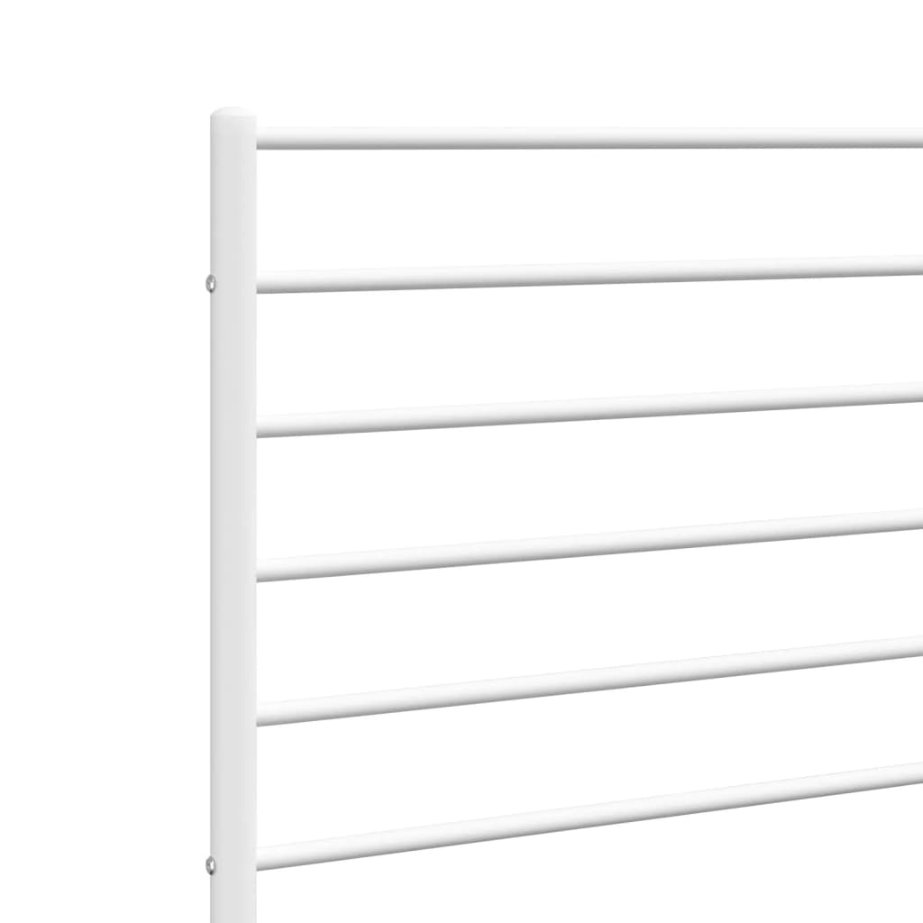 vidaXL Cabeceira de cama 140 cm metal branco