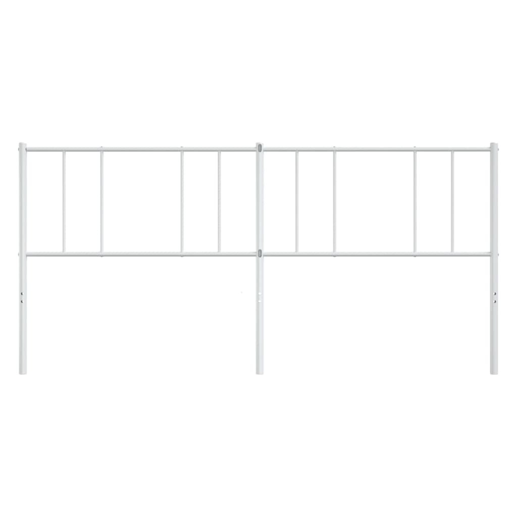 vidaXL Cabeceira de cama 200 cm metal branco