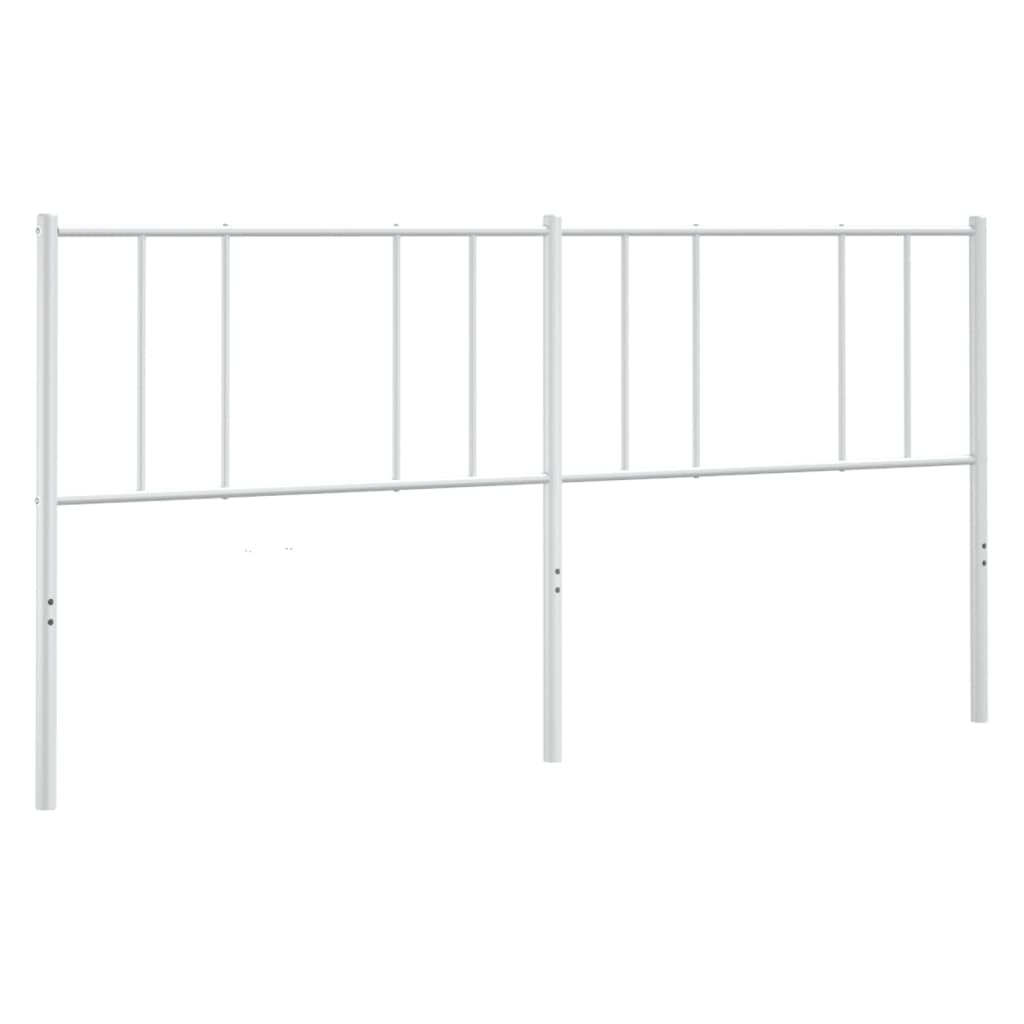 vidaXL Cabeceira de cama 200 cm metal branco