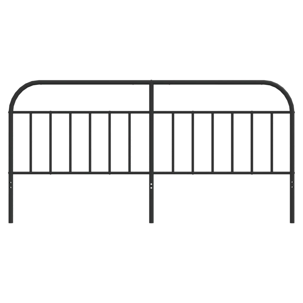 vidaXL Cabeceira de cama 200 cm metal preto