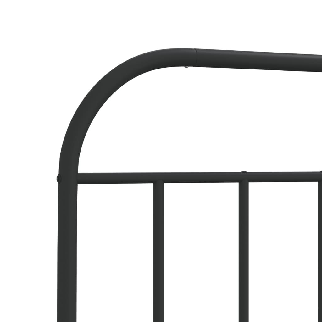 vidaXL Cabeceira de cama 200 cm metal preto