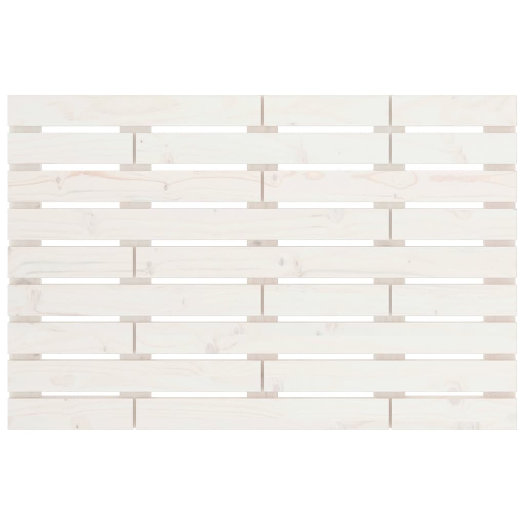 vidaXL Cabeceira de parede 106x3x63 cm madeira de pinho maciça branco