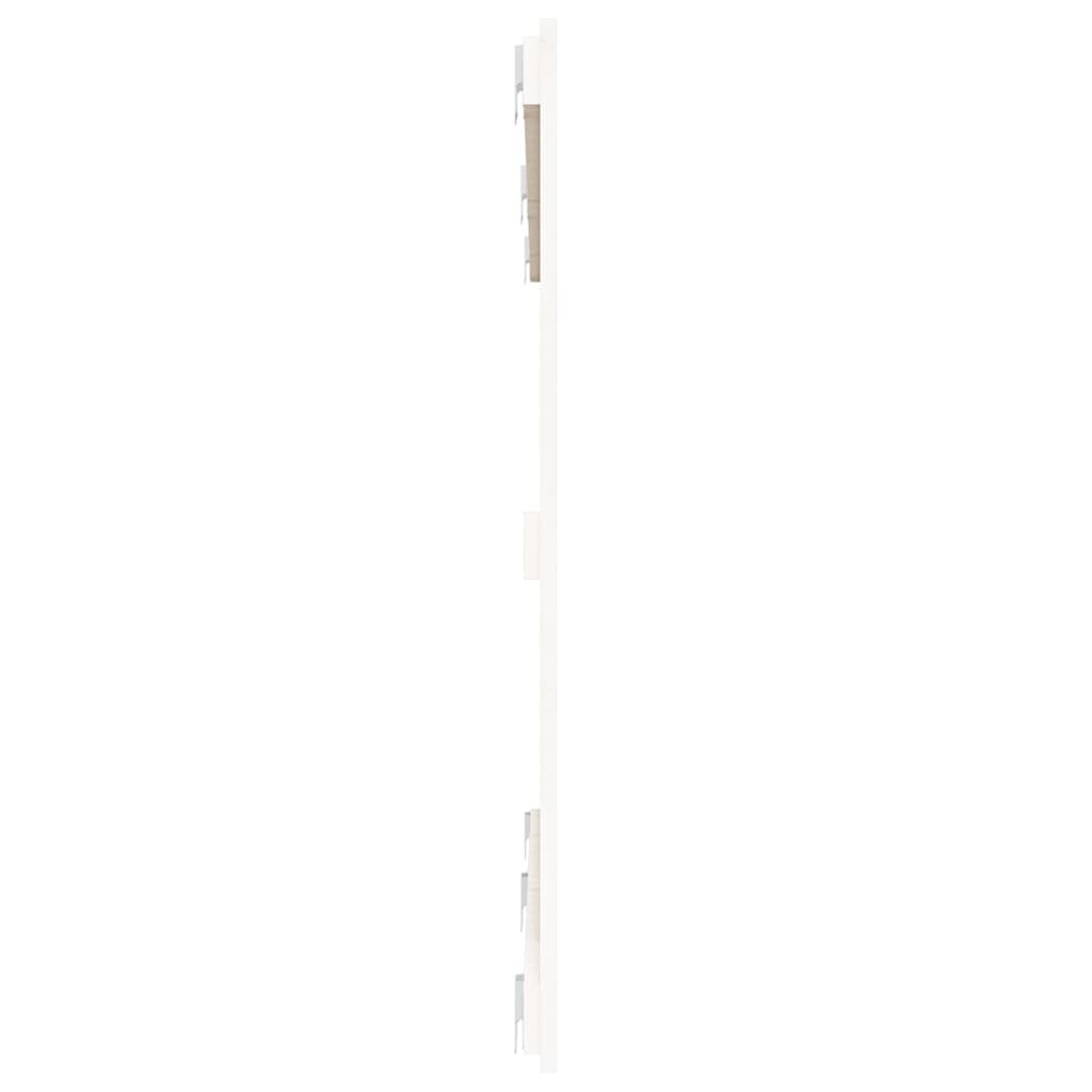 vidaXL Cabeceira de parede 159,5x3x90 cm pinho maciço branco