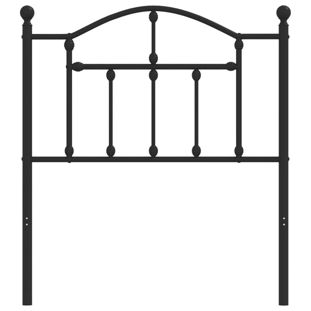 vidaXL Cabeceira de cama 80 cm metal preto