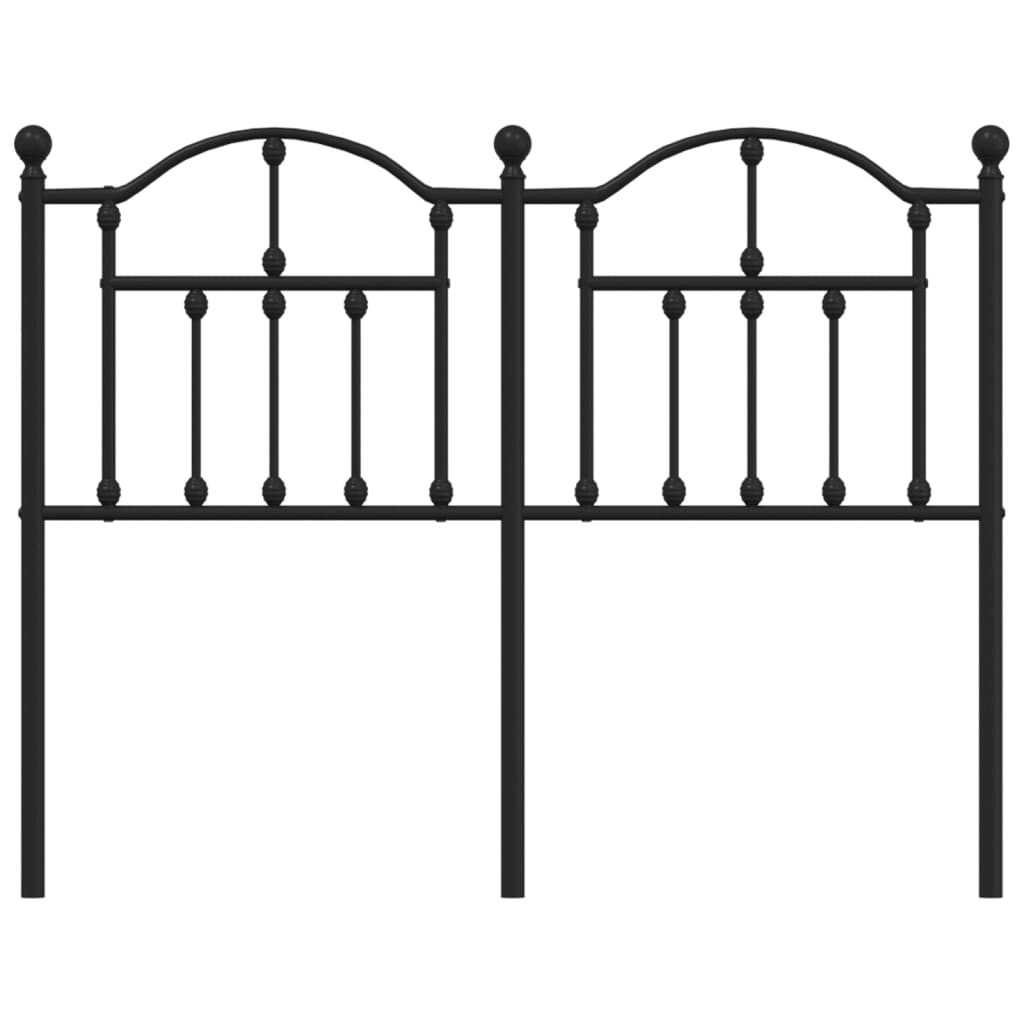 vidaXL Cabeceira de cama 120 cm metal preto