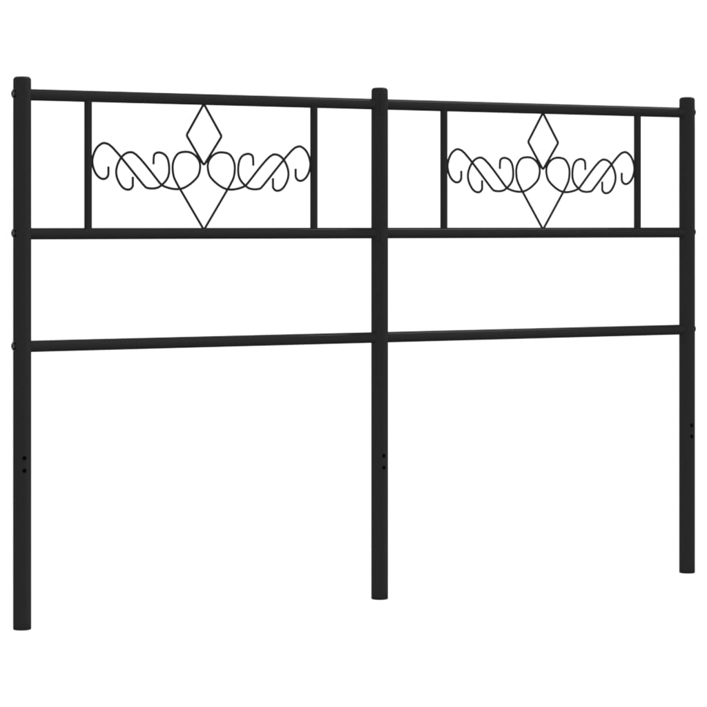 vidaXL Cabeceira de cama 150 cm metal preto