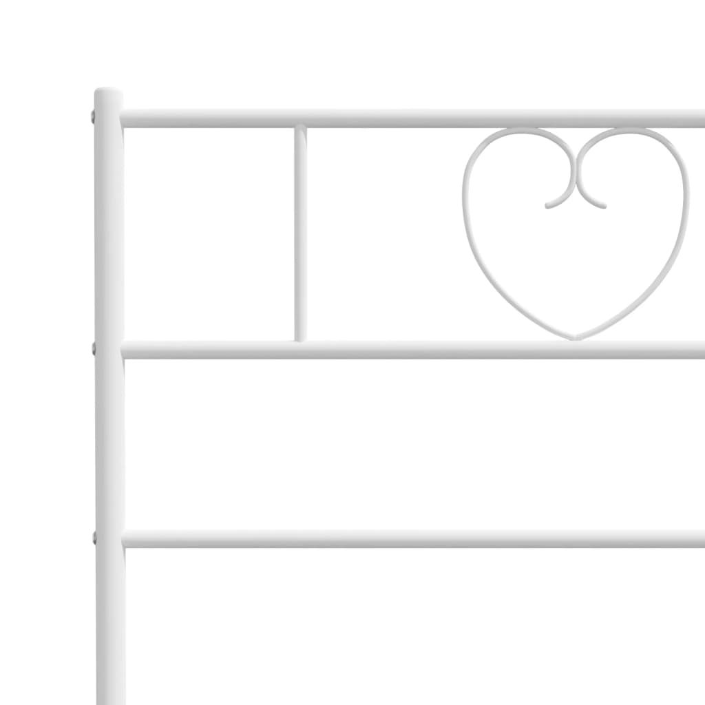 vidaXL Cabeceira de cama 107 cm metal branco