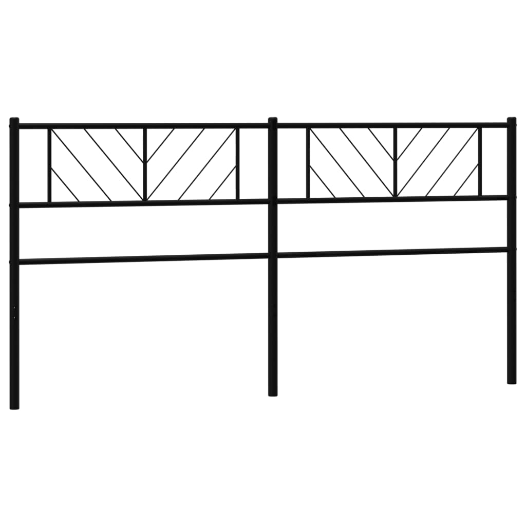 vidaXL Cabeceira de cama 160 cm metal preto