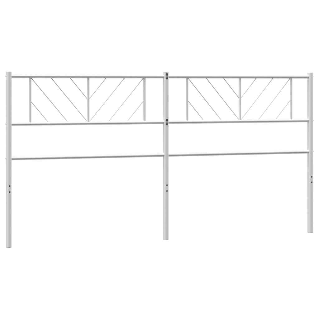 vidaXL Cabeceira de cama 160 cm metal branco