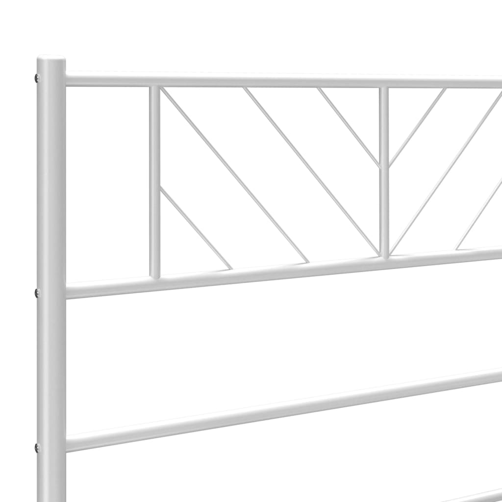 vidaXL Cabeceira de cama 160 cm metal branco