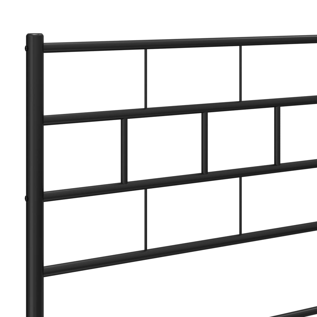 vidaXL Cabeceira de cama 80 cm metal preto