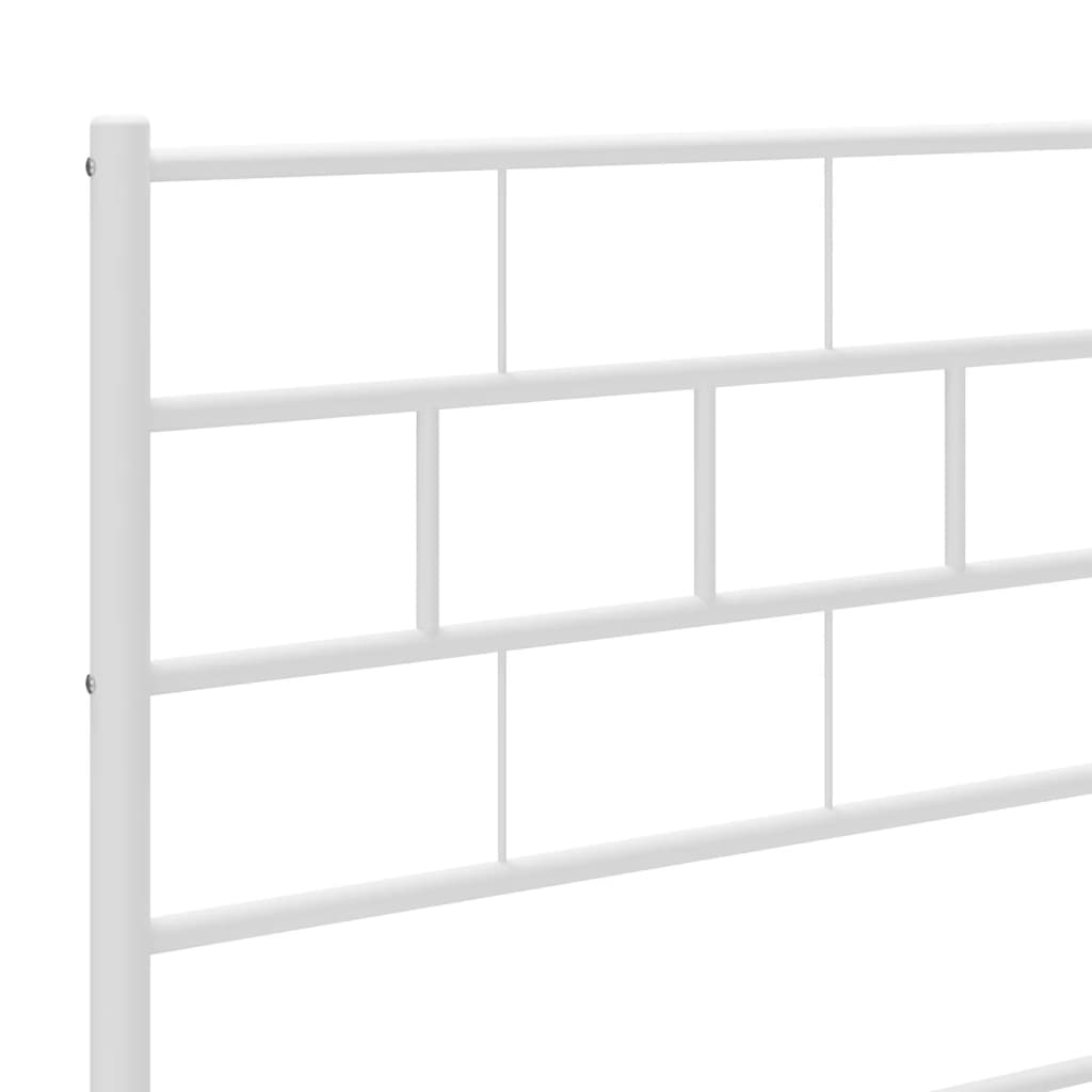 vidaXL Cabeceira de cama 140 cm metal branco