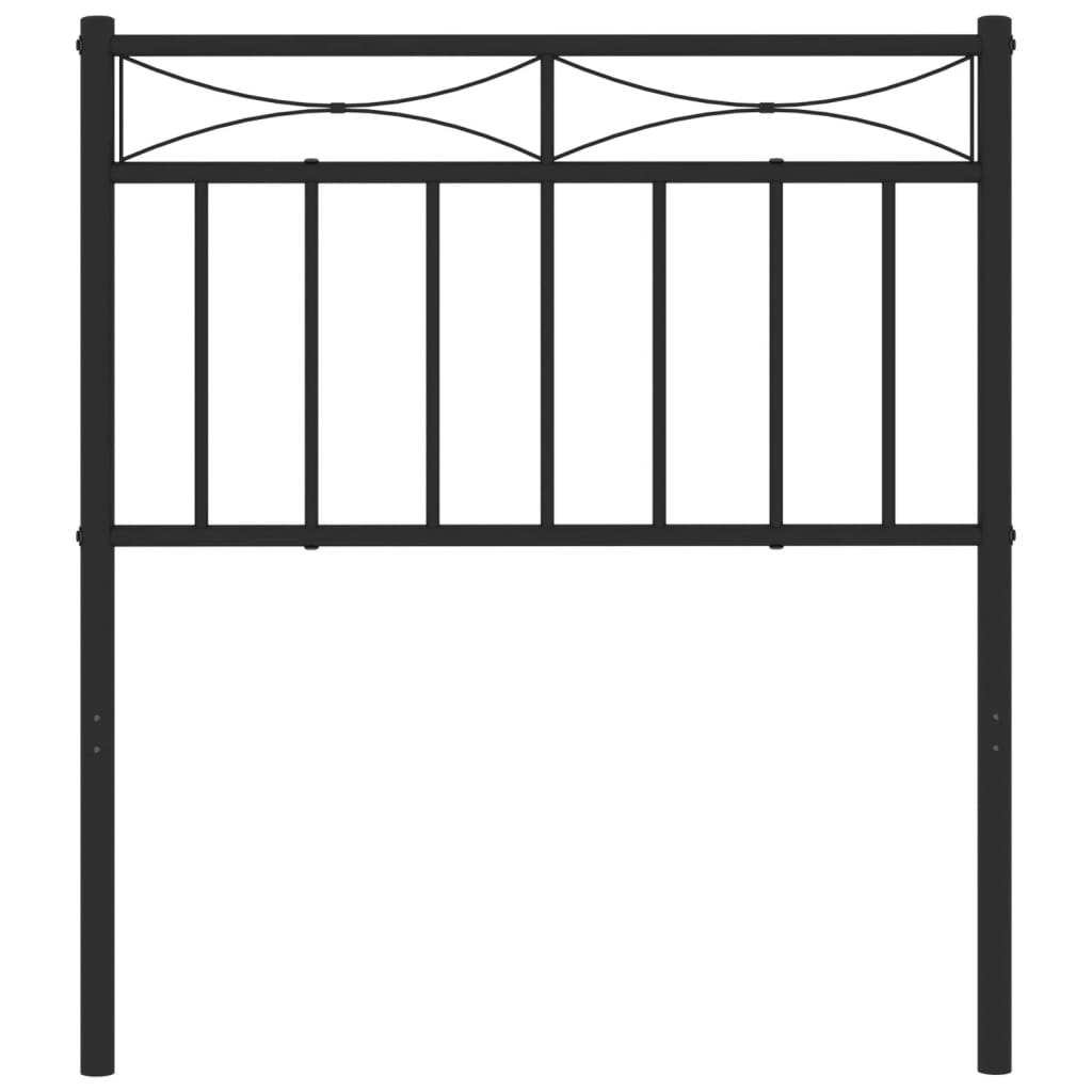 vidaXL Cabeceira de cama 75 cm metal preto