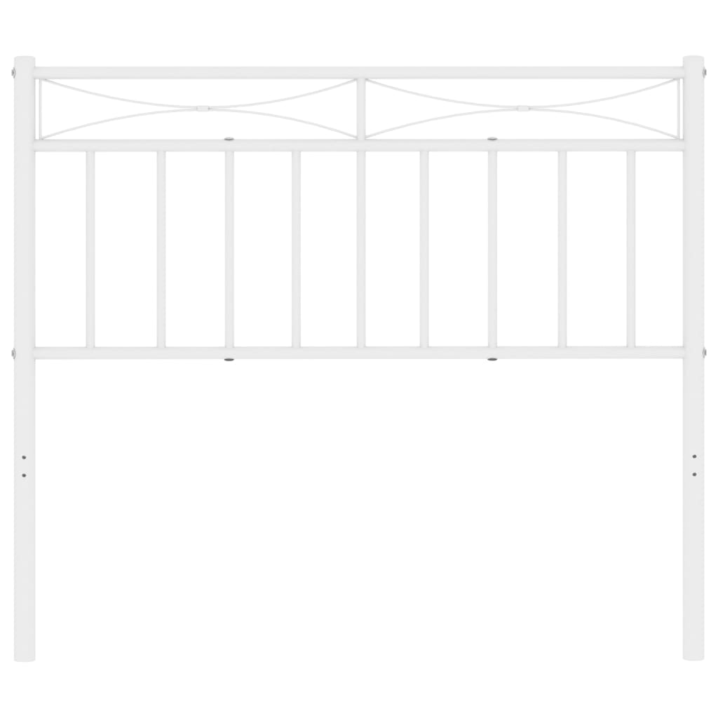 vidaXL Cabeceira de cama 100 cm metal branco