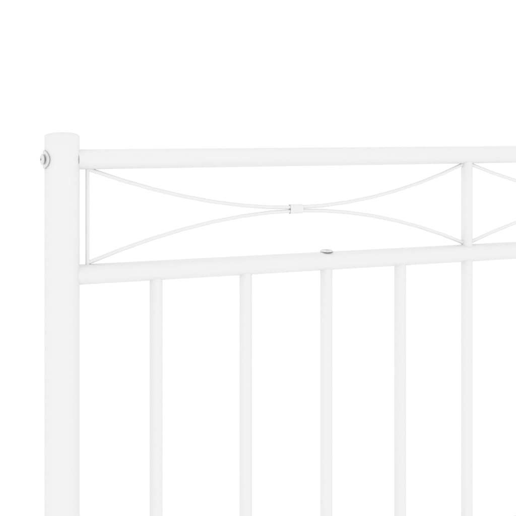 vidaXL Cabeceira de cama 100 cm metal branco