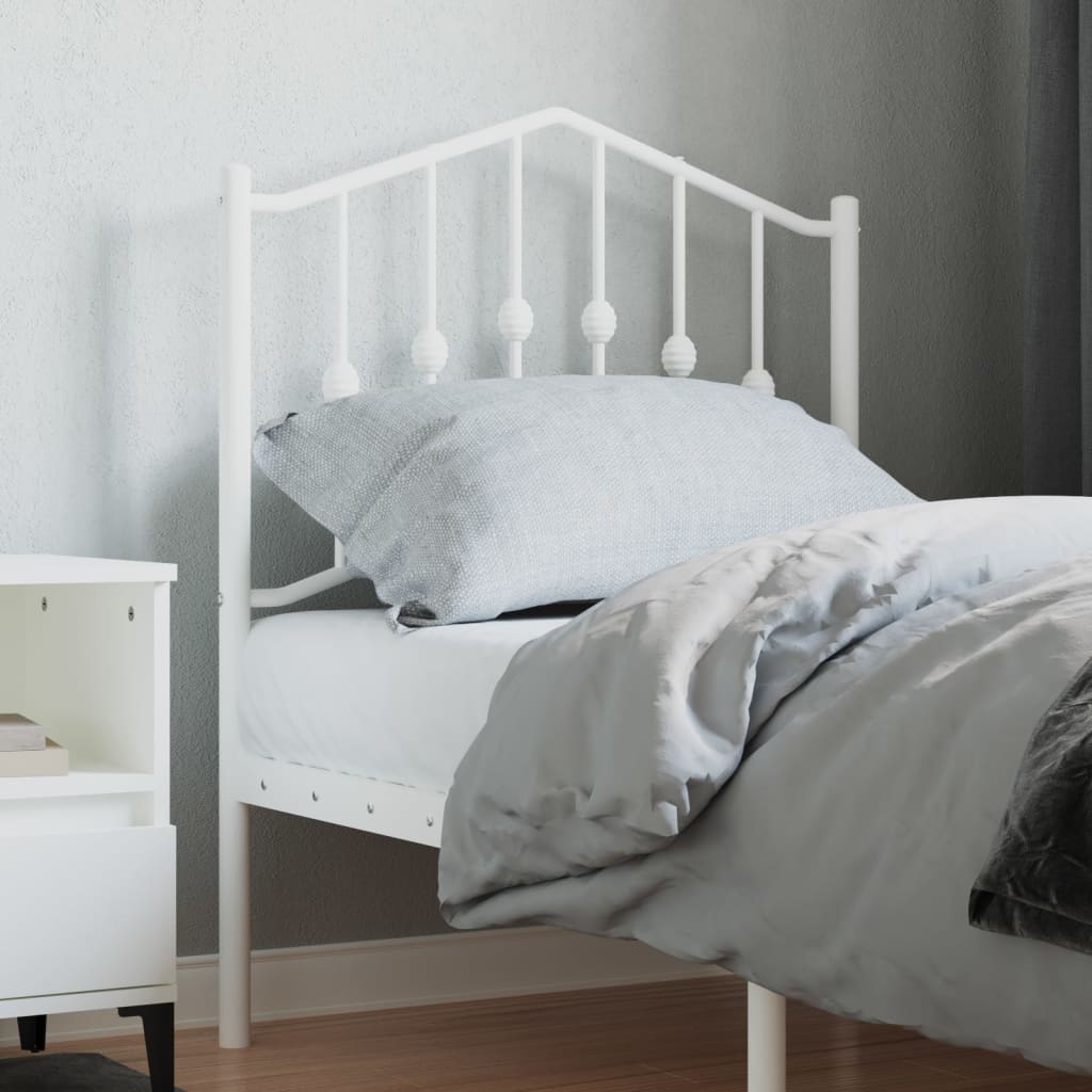 vidaXL Cabeceira de cama 75 cm metal branco