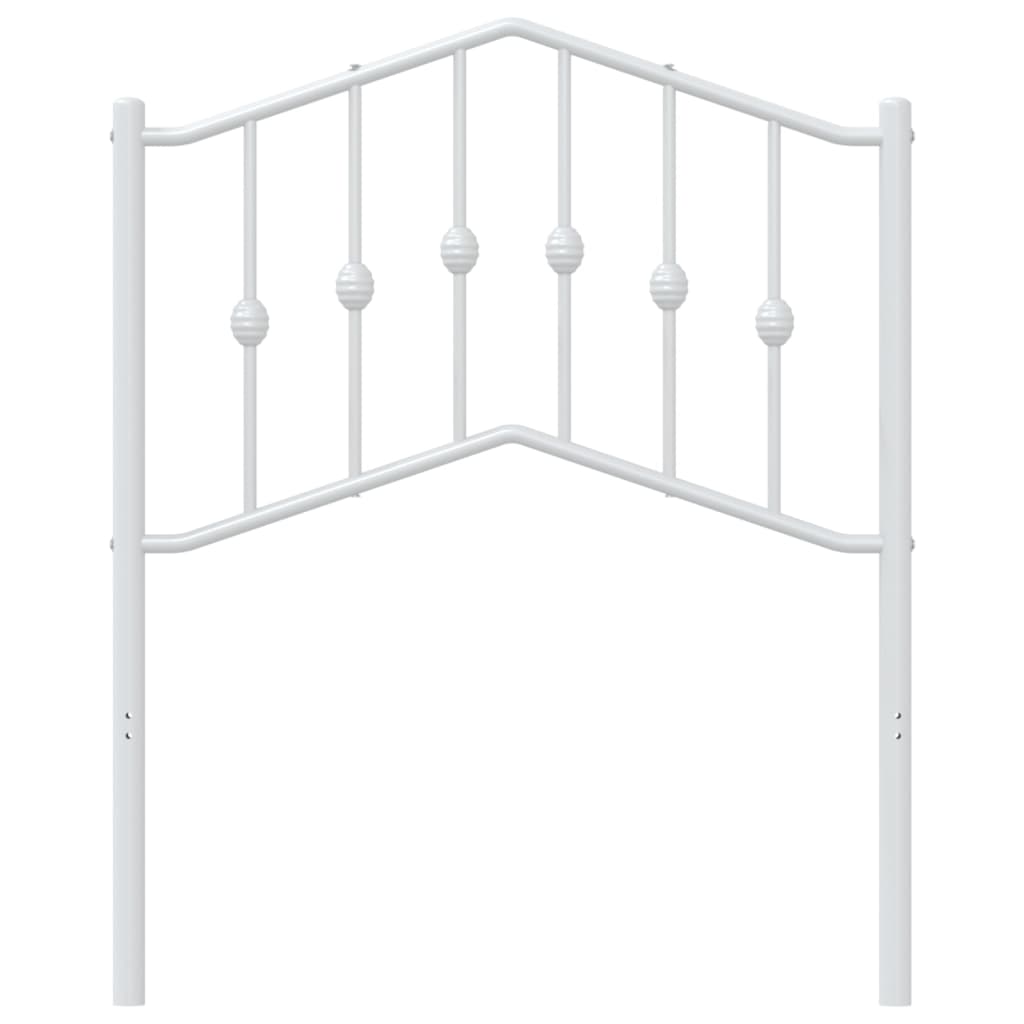 vidaXL Cabeceira de cama 75 cm metal branco