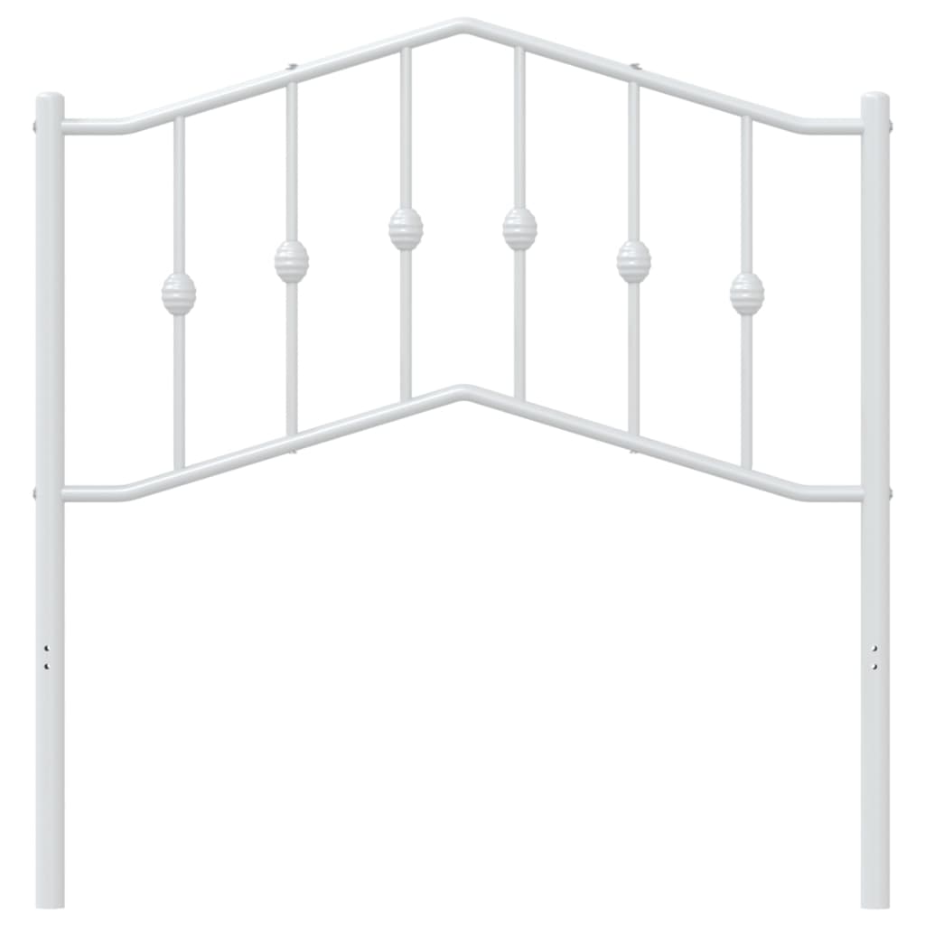 vidaXL Cabeceira de cama 90 cm metal branco