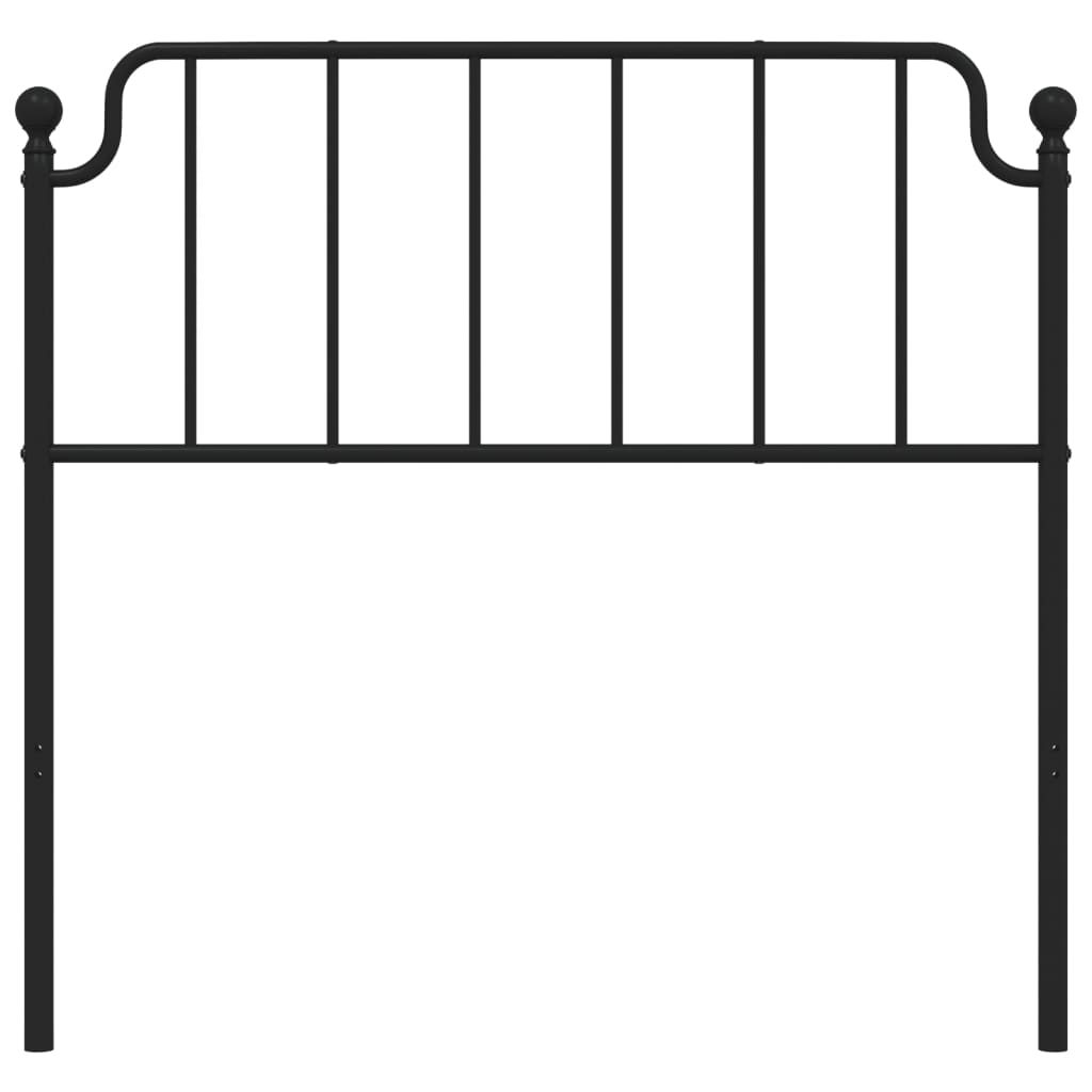 vidaXL Cabeceira de cama 100 cm metal preto