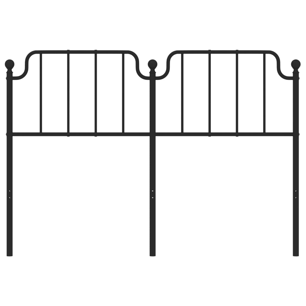 vidaXL Cabeceira de cama 150 cm metal preto