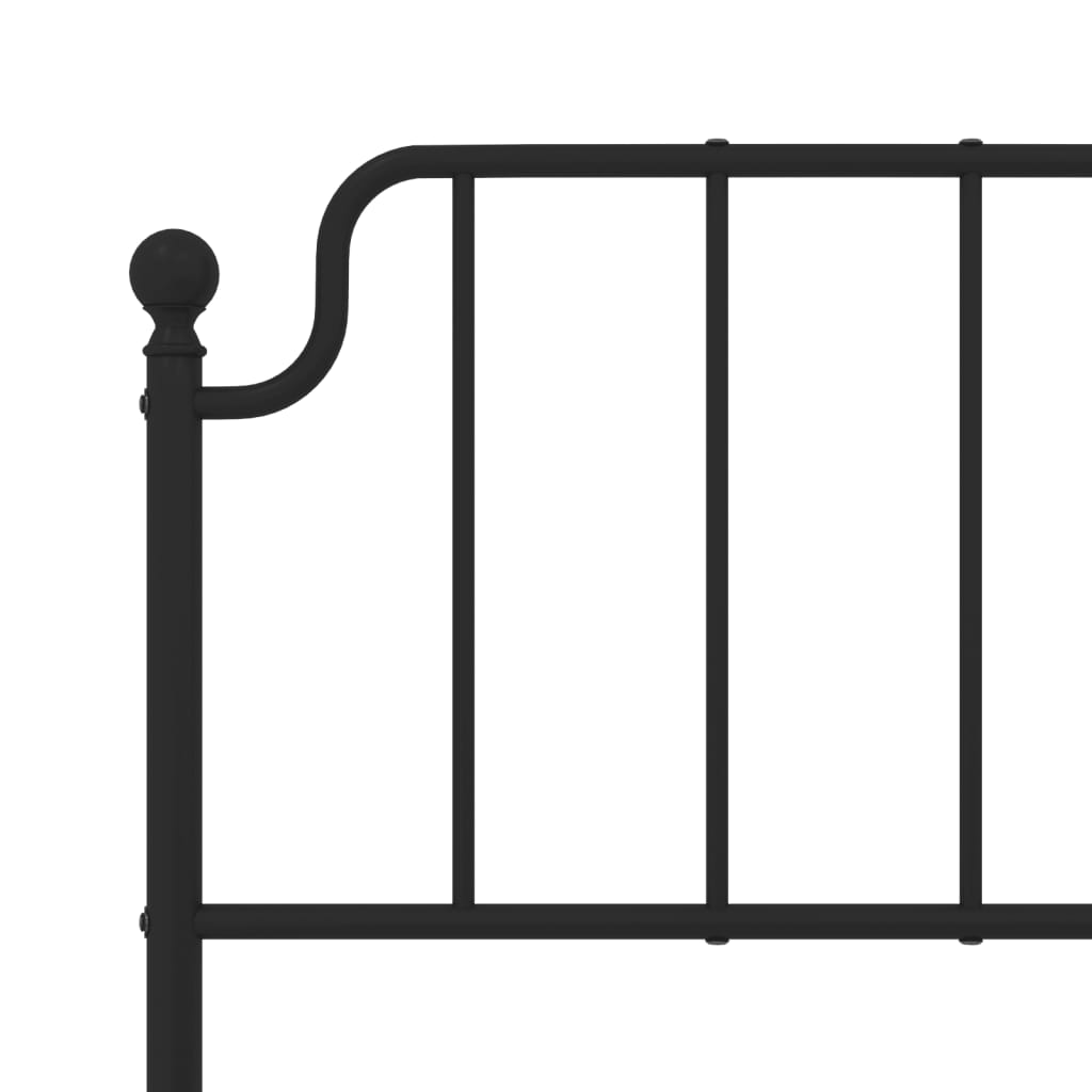 vidaXL Cabeceira de cama 150 cm metal preto