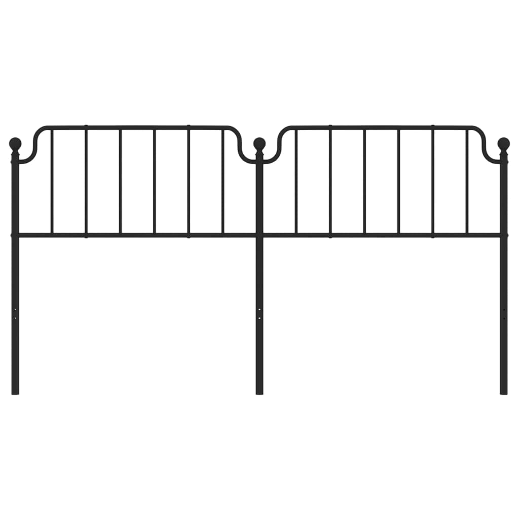 vidaXL Cabeceira de cama 180 cm metal preto