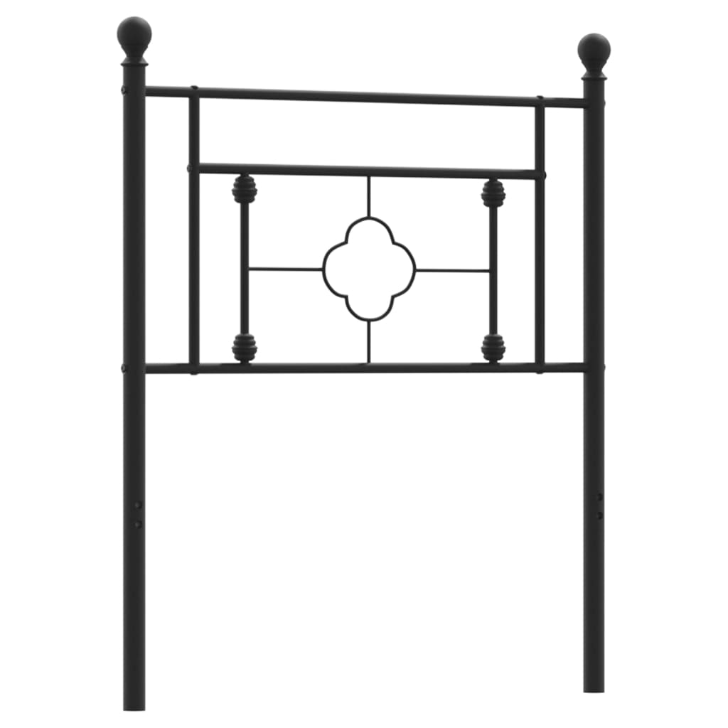 vidaXL Cabeceira de cama 80 cm metal preto