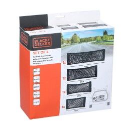 Black & Decker|Rede de armazenamento para carro Black & Decker Preto 40/50/60/80 x 25 cm 4 Peças