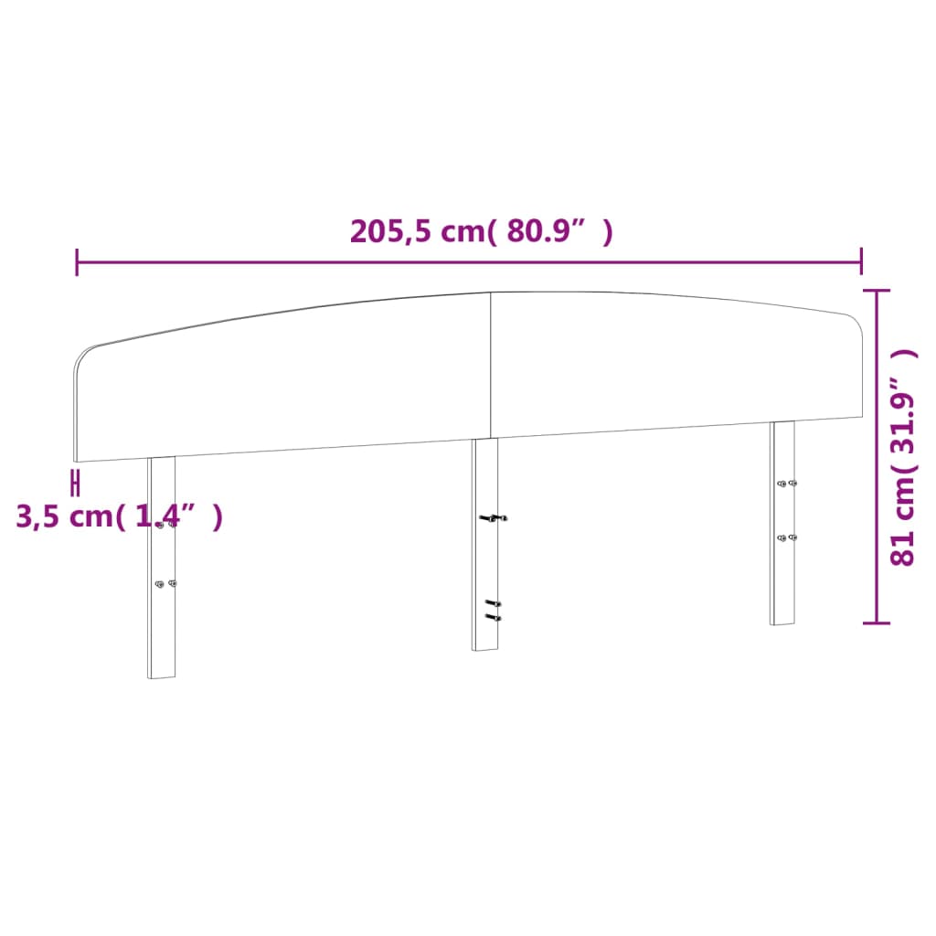 vidaXL Cabeceira 200 cm madeira de pinho maciça
