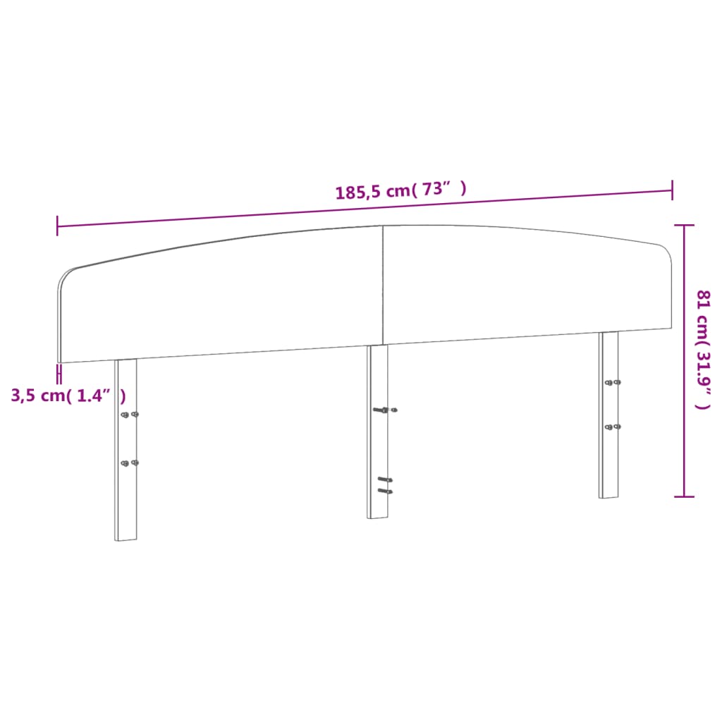 vidaXL Cabeceira 180 cm madeira de pinho maciça