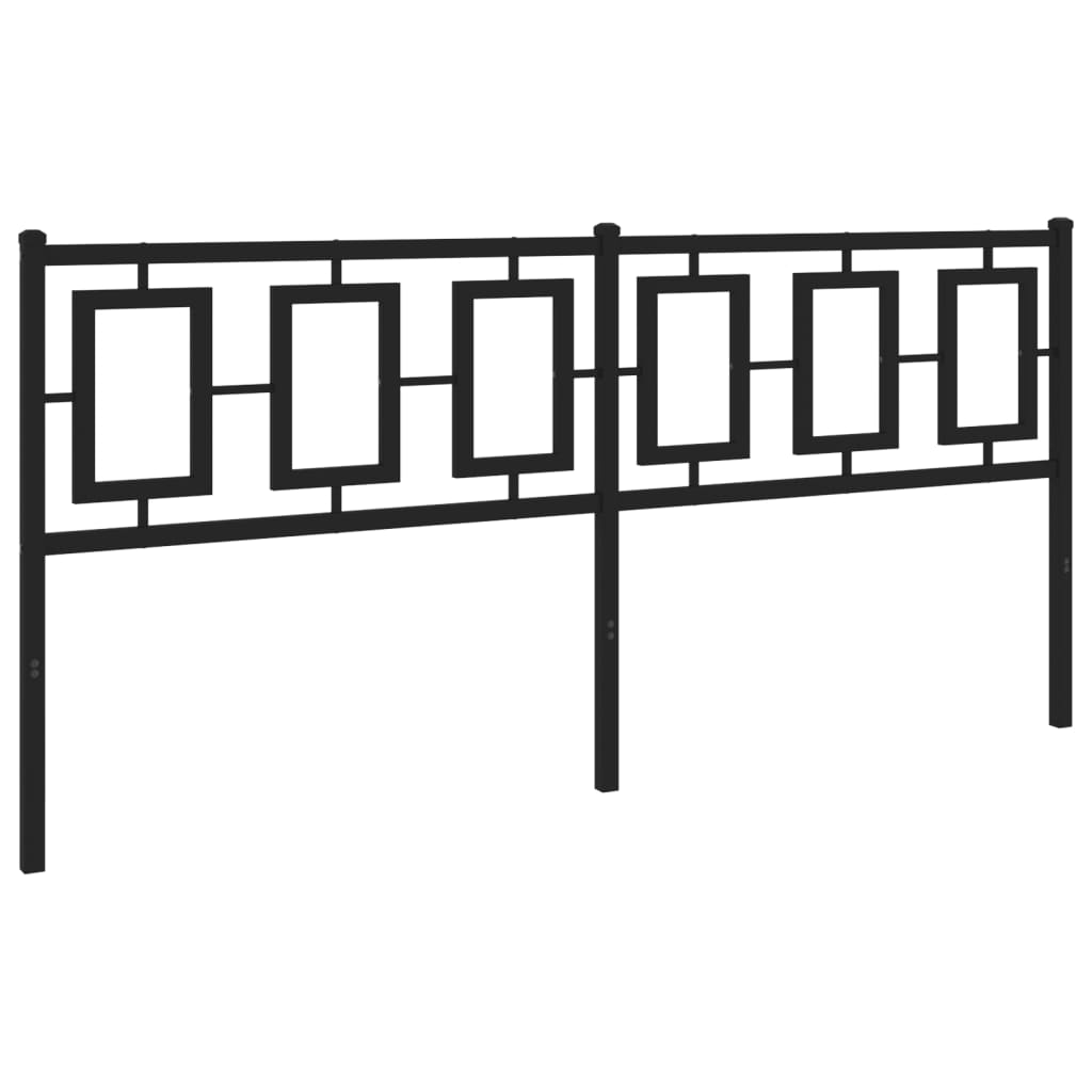 vidaXL Cabeceira de cama 180 cm metal preto