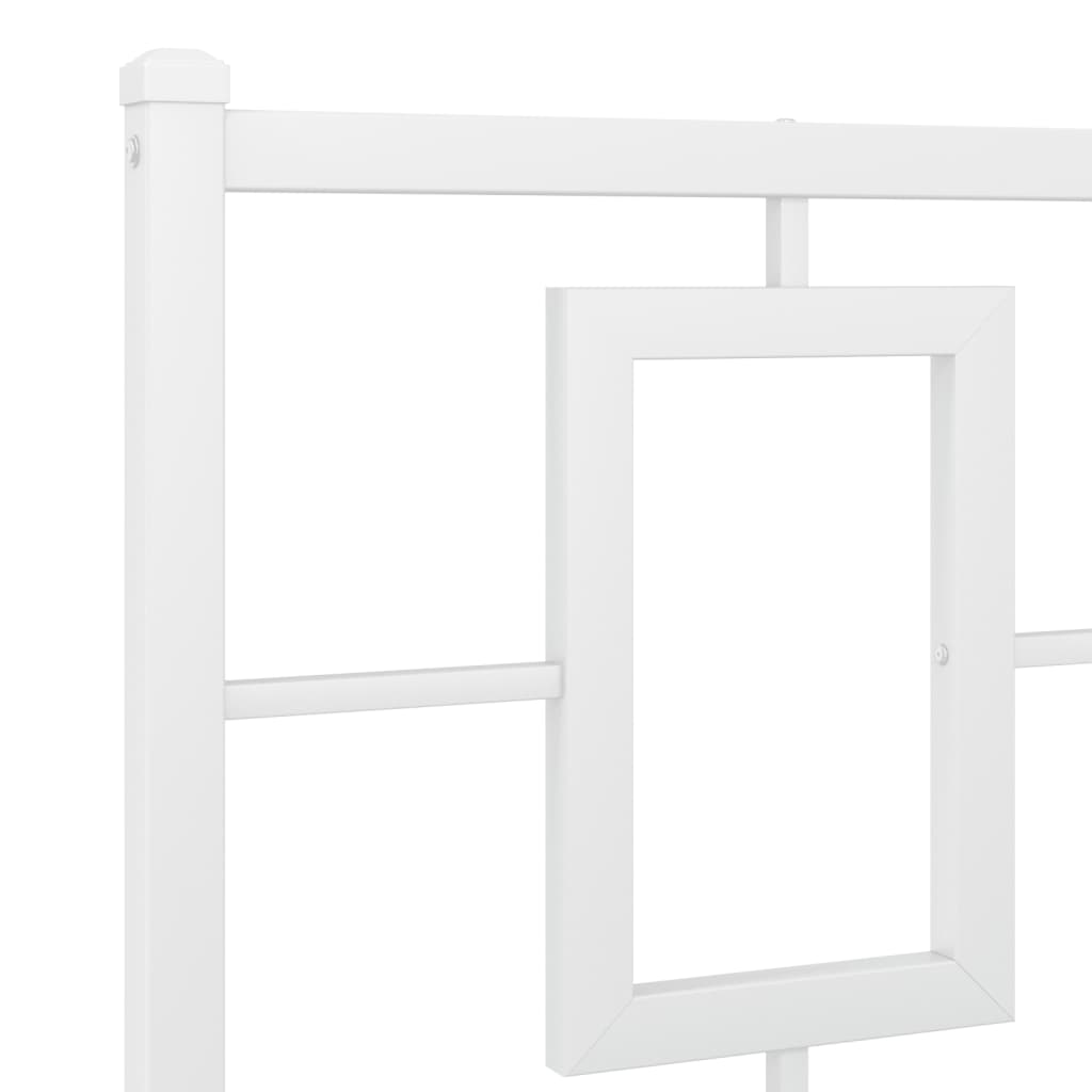 vidaXL Cabeceira de cama 180 cm metal branco