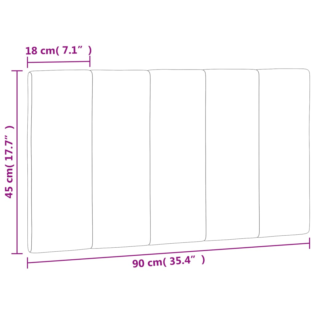 vidaXL Almofadão de cabeceira 90 cm veludo cinzento-claro