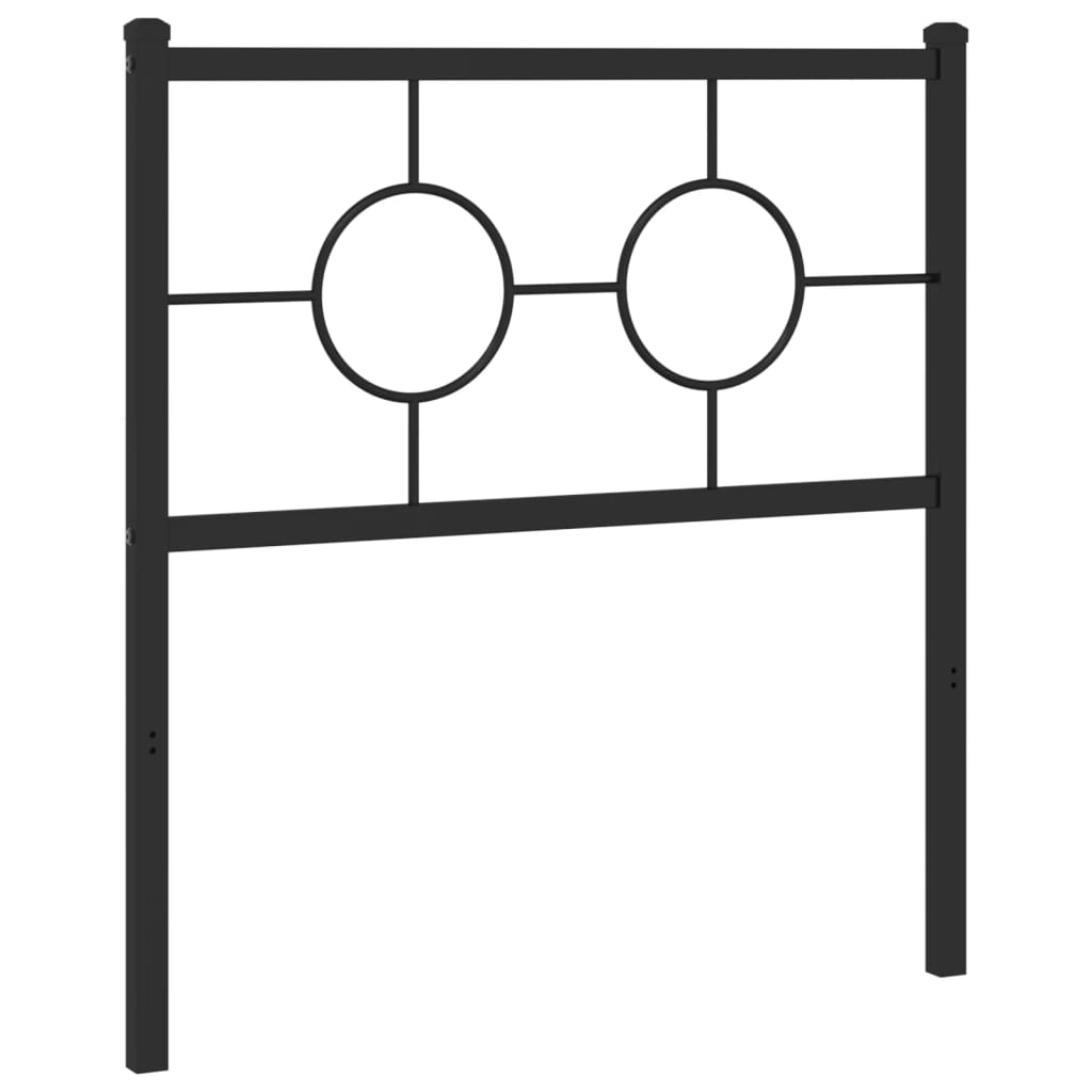 vidaXL Cabeceira de cama 80 cm metal preto