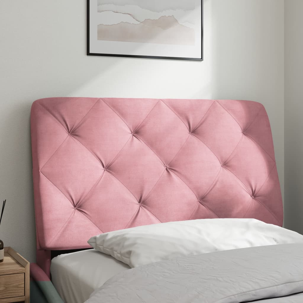 vidaXL Almofadão de cabeceira 90 cm veludo rosa