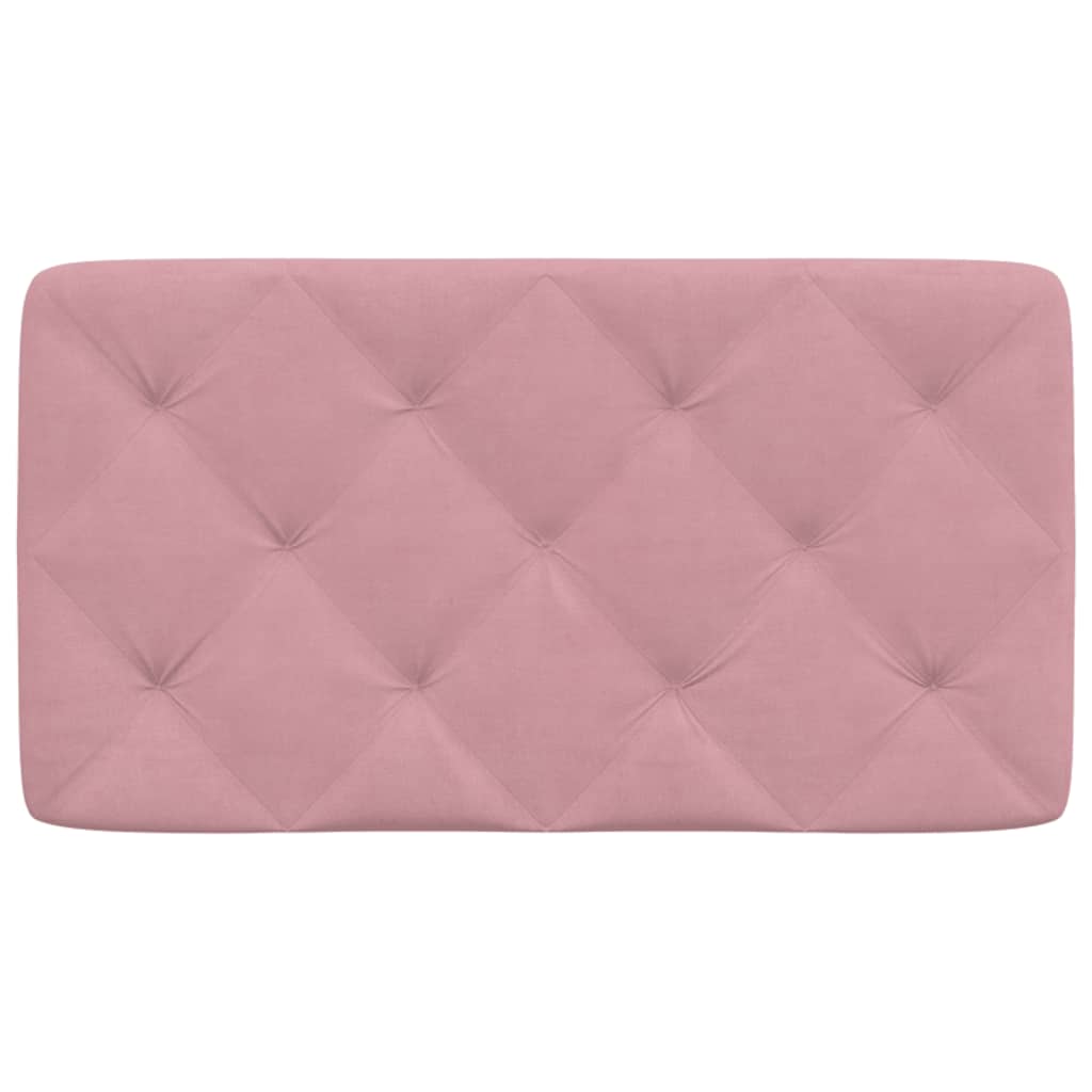 vidaXL Almofadão de cabeceira 90 cm veludo rosa