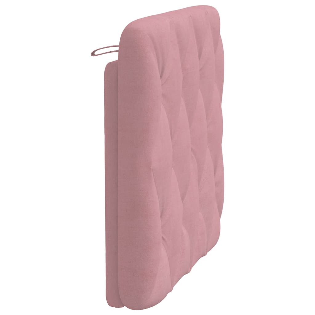 vidaXL Almofadão de cabeceira 90 cm veludo rosa