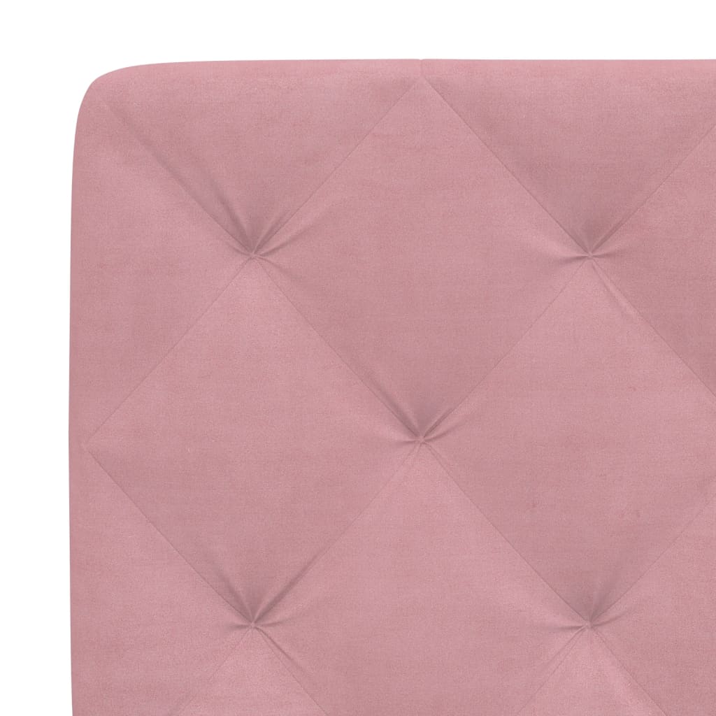 vidaXL Almofadão de cabeceira 90 cm veludo rosa