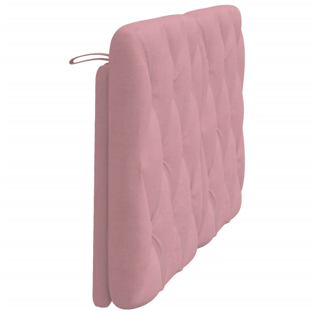 vidaXL Almofadão de cabeceira 140 cm veludo rosa