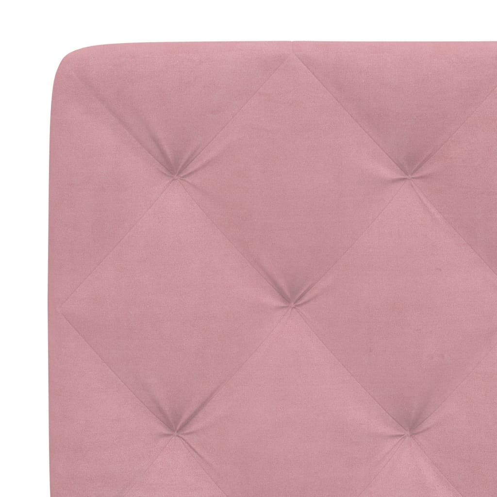 vidaXL Almofadão de cabeceira 140 cm veludo rosa