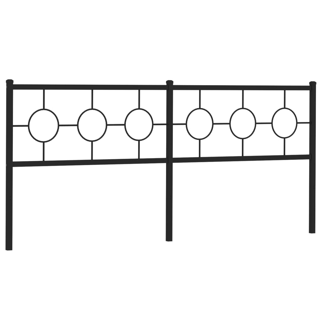 vidaXL Cabeceira de cama 200 cm metal preto