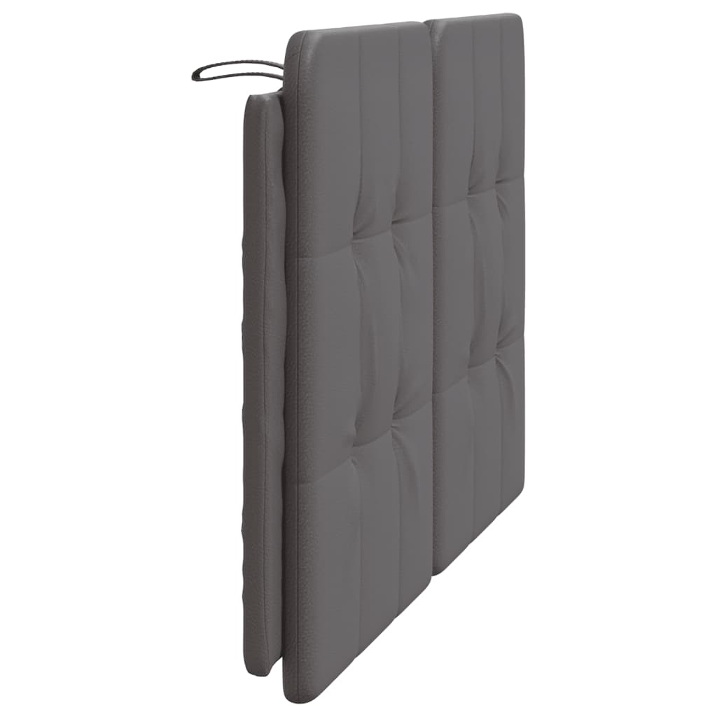 vidaXL Almofadão de cabeceira 160 cm couro artificial cinzento