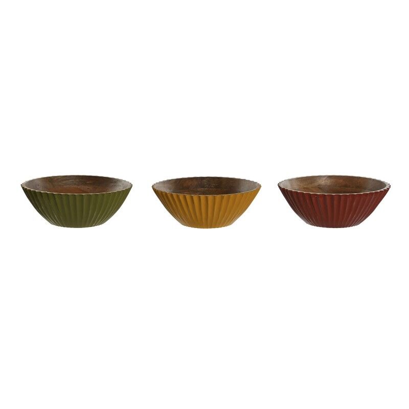 Home ESPRIT|Saladeira Home ESPRIT Amarelo Verde Coral Madeira de mangueira 30 x 30 x 12 cm (3 Unidades) Home ESPRIT|Saladeira Home ESPRIT Amarelo Verde Coral Madeira de mangueira 30 x 30 x 12 cm (3 Unidades)