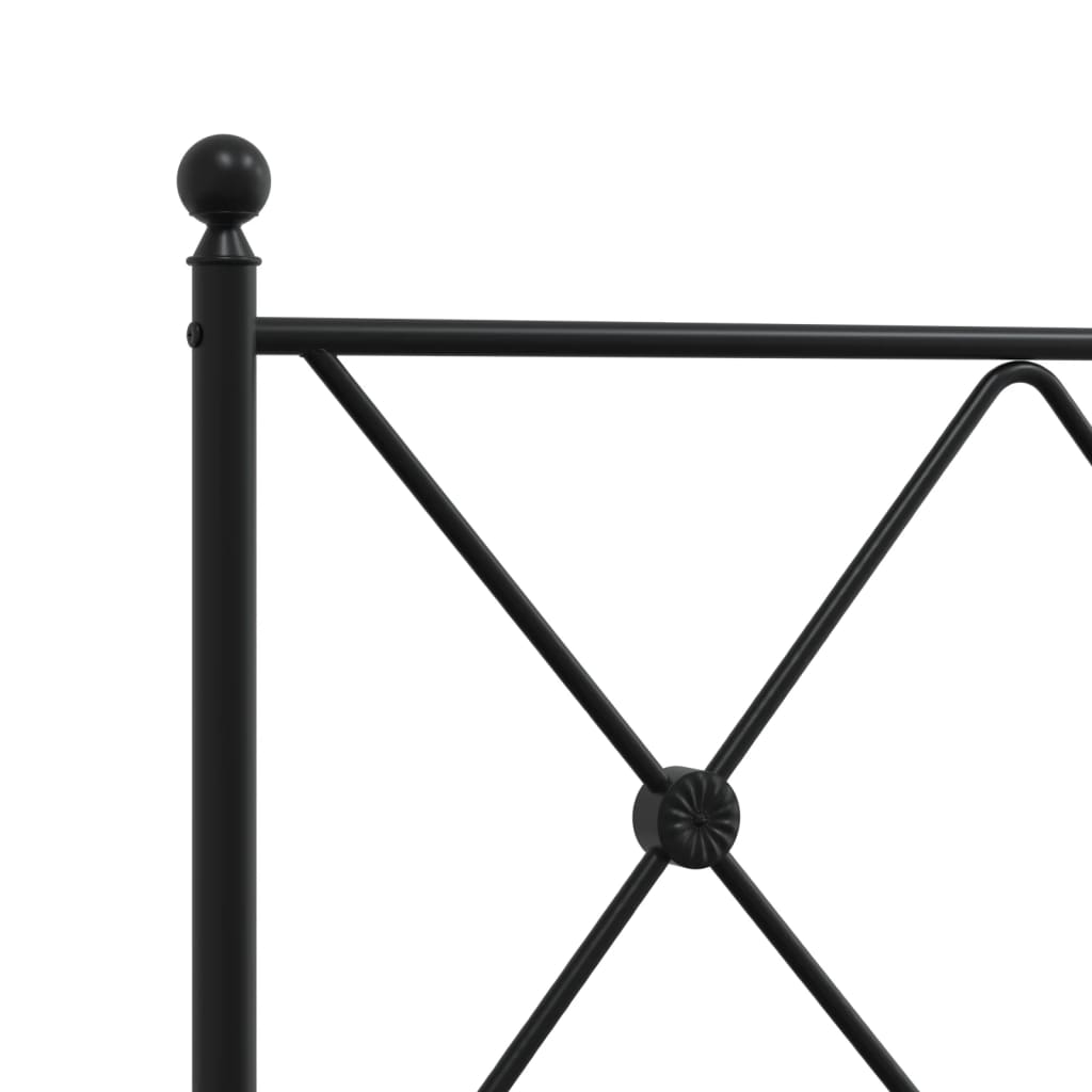 vidaXL Cabeceira de cama 150 cm metal preto