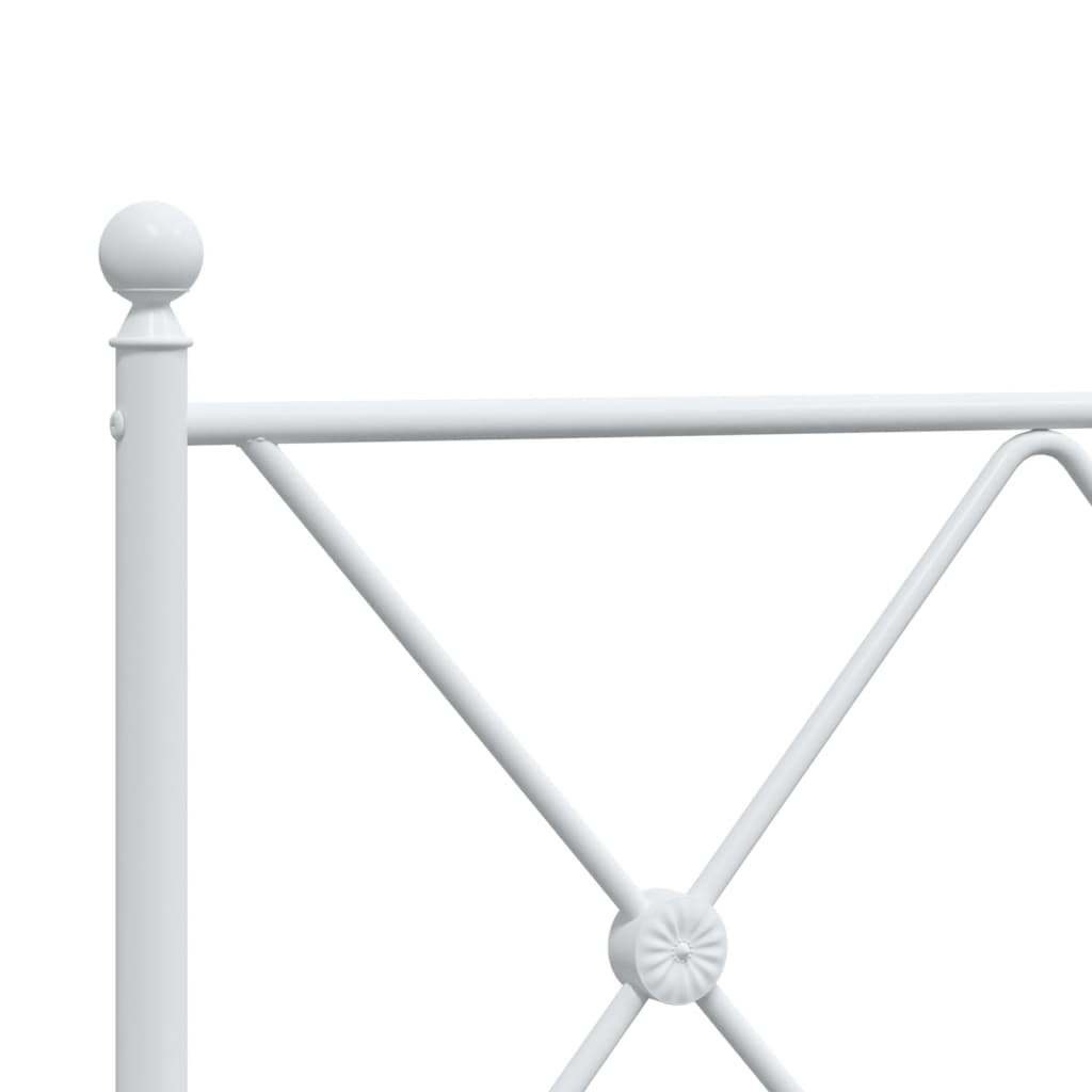 vidaXL Cabeceira de cama 137 cm metal branco