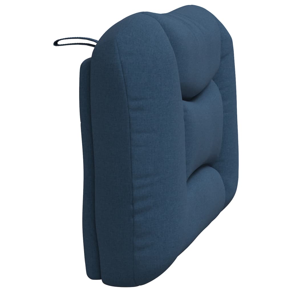 vidaXL Almofadão de cabeceira 80 cm tecido azul