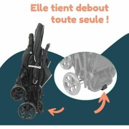 Bambisol|Carrinho de passeio para bebê Bambisol Preto