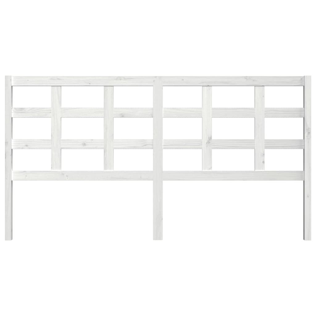 vidaXL Cabeceira de cama 185,5x4x100 cm madeira de pinho maciça branco