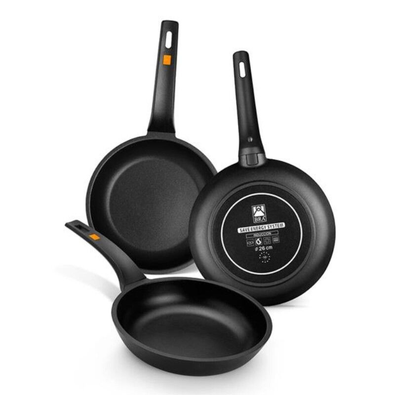 BRA|Frigideira antiaderente BRA Sartén Efficient Ø 22 cm Preto Metal Alumínio BRA|Frigideira antiaderente BRA Sartén Efficient Ø 22 cm Preto Metal Alumínio